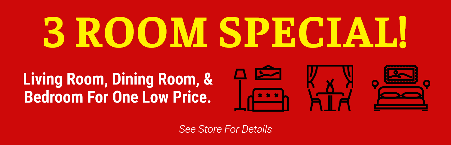 Living Room, Dining Room, and Bedroom for One Low Price!